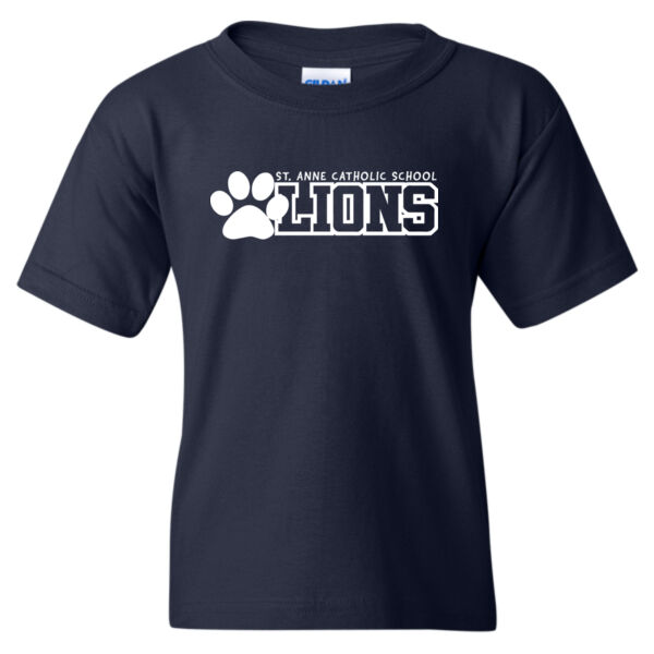 Gildan Youth Lion's Paw Printed T-Shirt Thumbnail