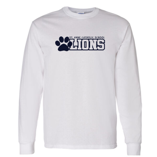 Gildan Unisex Lion's Paw Printed Long Sleeve Thumbnail