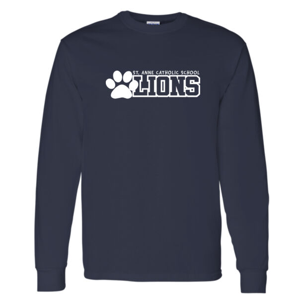Gildan Unisex Lion's Paw Printed Long Sleeve Thumbnail